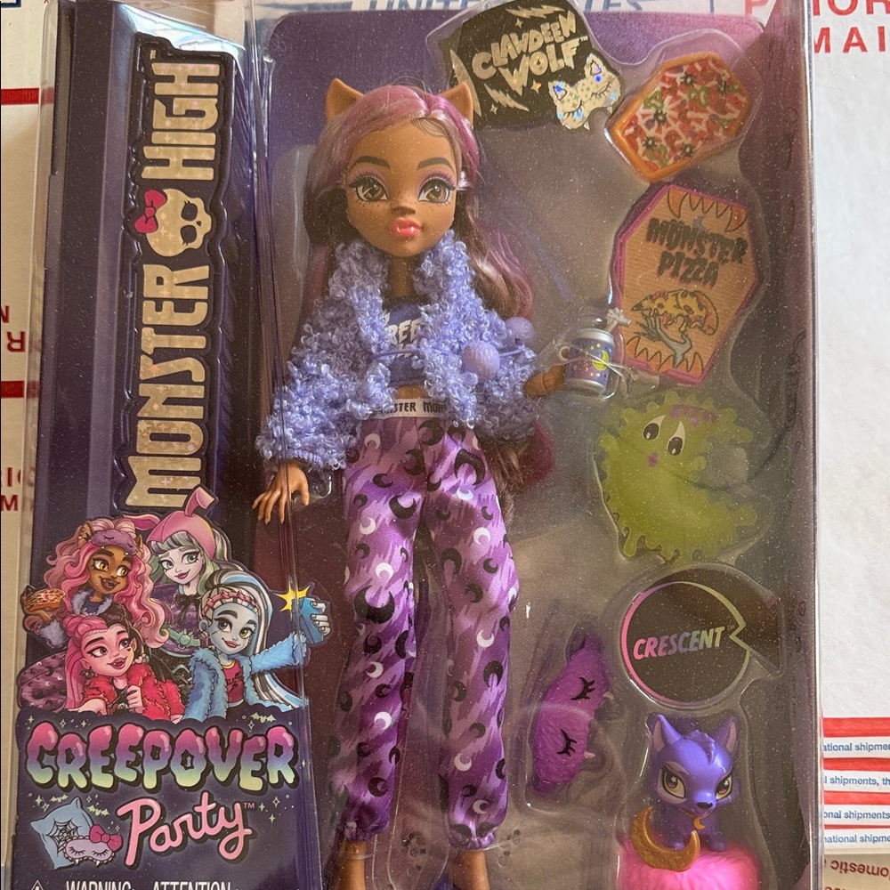 Monster High Clawdeen Wolf Doll in Purple and Black